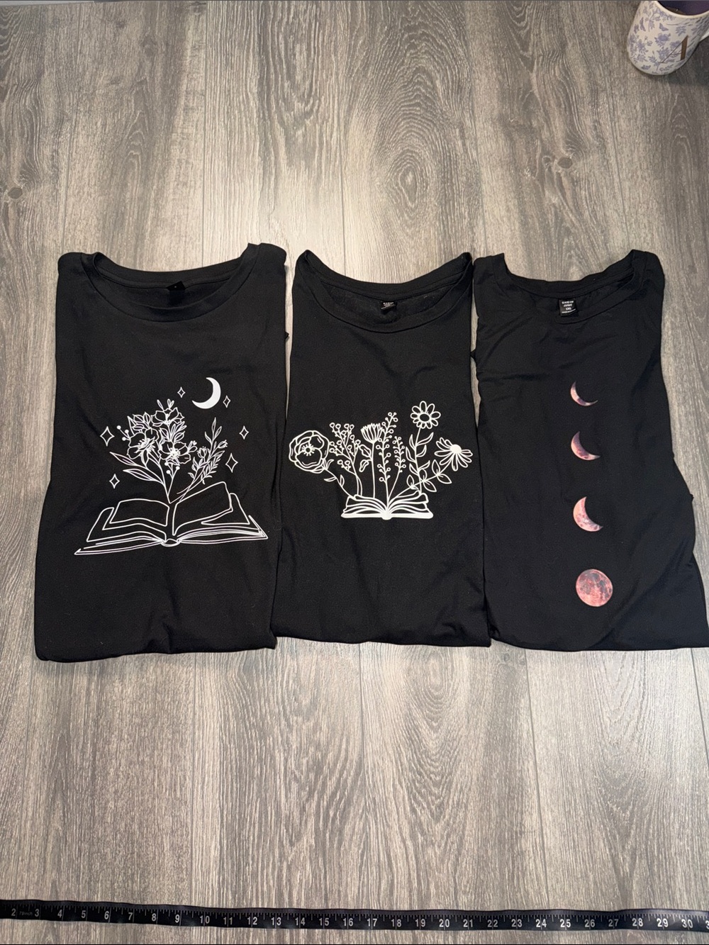 Women’s Lot of Black Graphic Short Sleeve Tees (x3) SHEIN 1XL